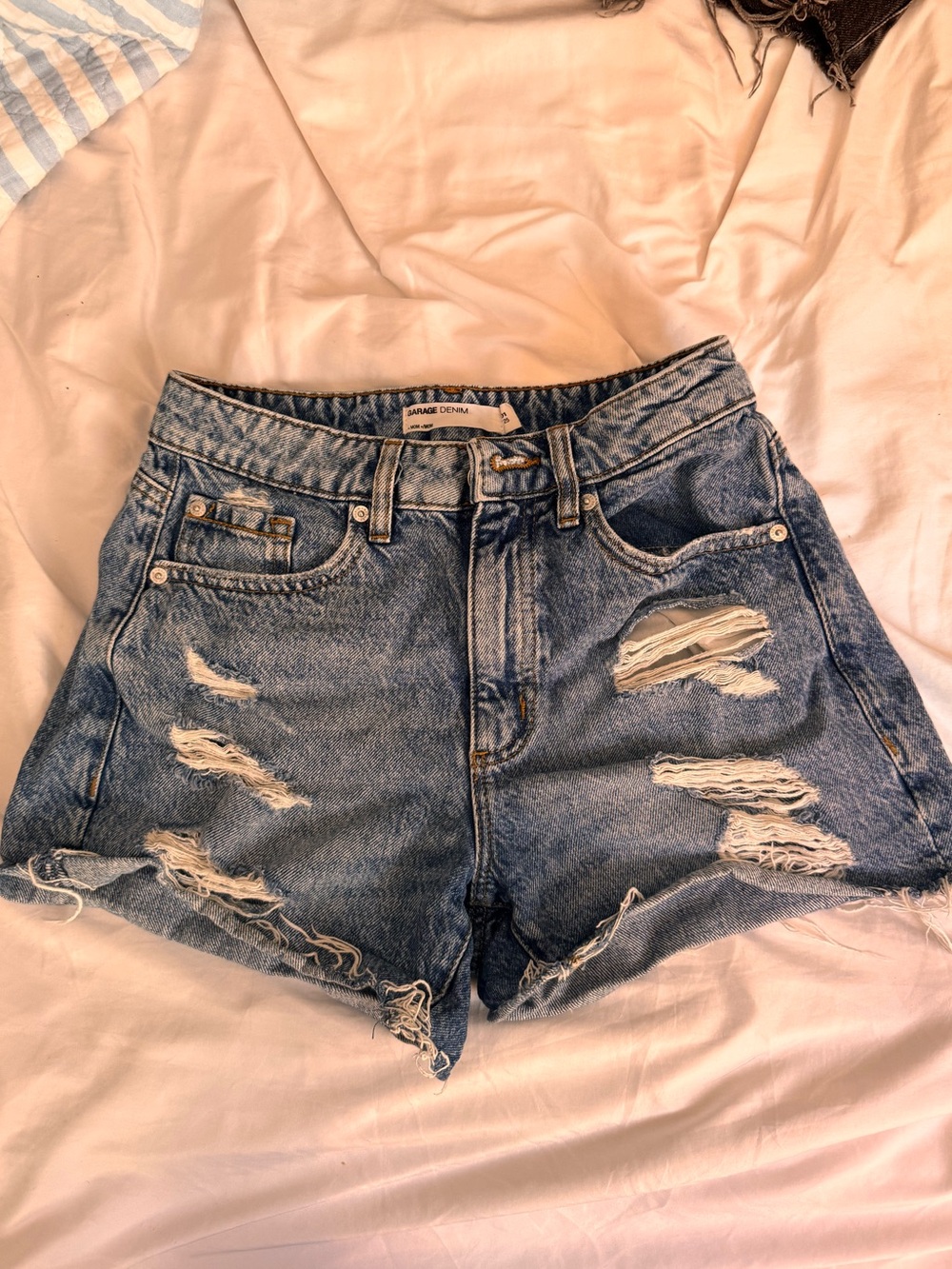 Garage Distressed Mom Jean Shorts